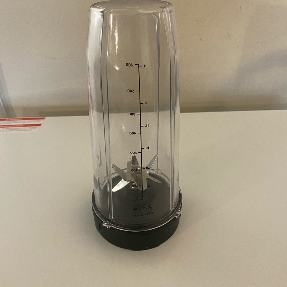 Ninja Clear Cup with Black and Silver Blade